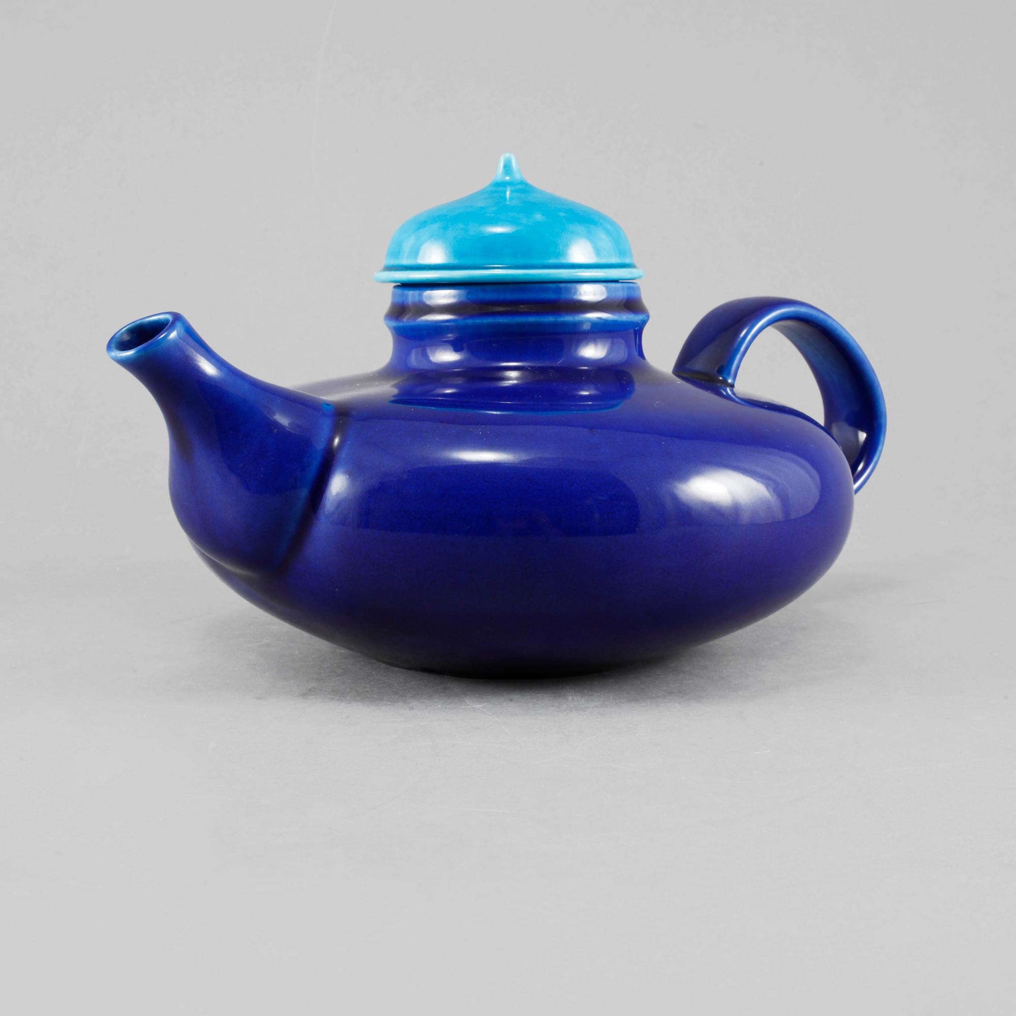 TEKANNA, porslin, "Pop", Inger Persson, Rörstrand, 1900-talets andra hälft.