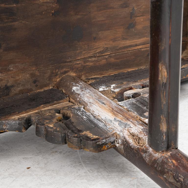 A Chinese hardwood altar table, Qing dynasty, 19th century.