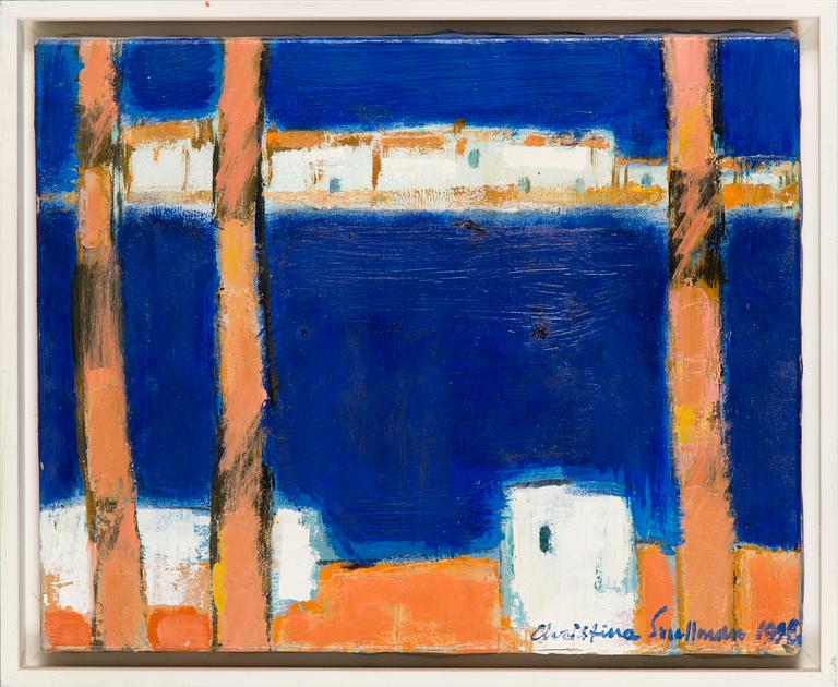 Christina Snellman, olja på duk, signerad och daterad 1998.