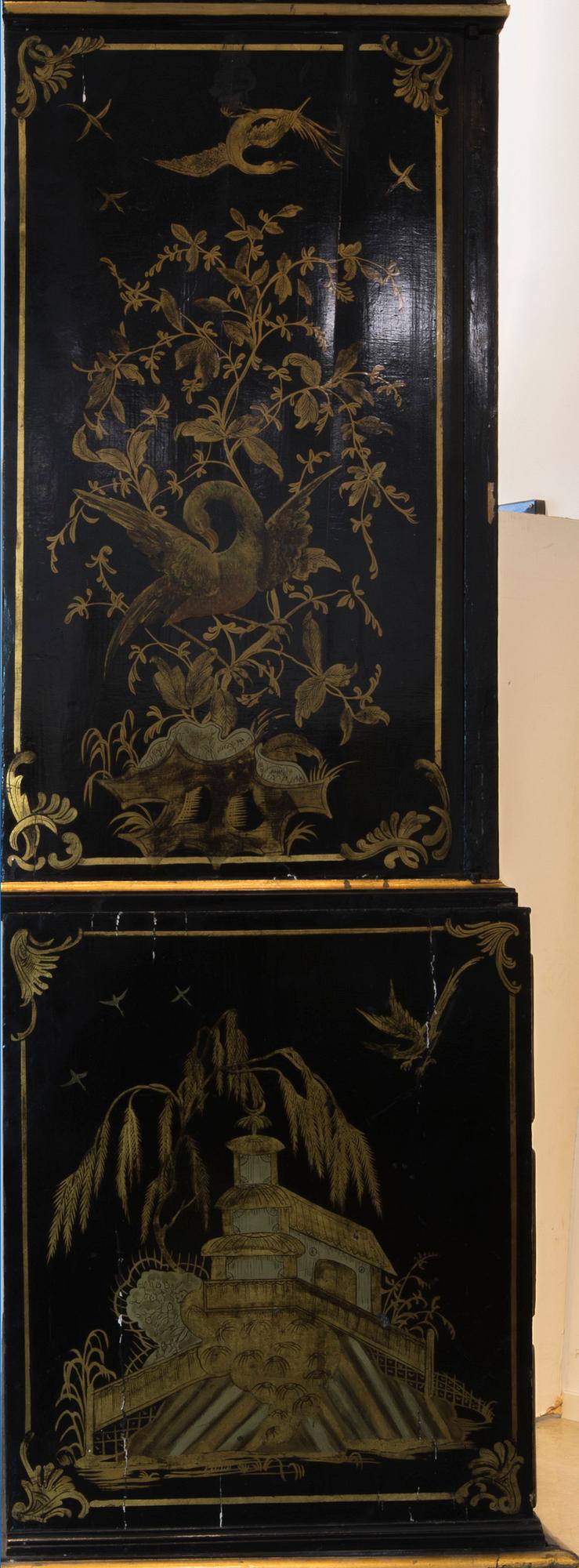 An early 18th century Chinese style cupboard.