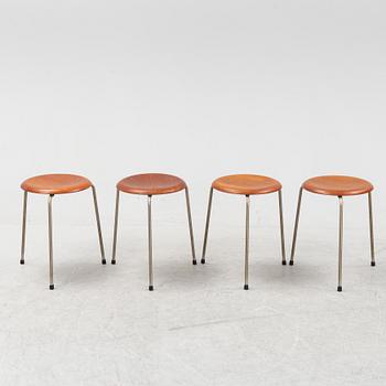 Arne Jacobsen, pallar 4 st, "Dot", Fritz Hansen, Danmark, 1960-tal.