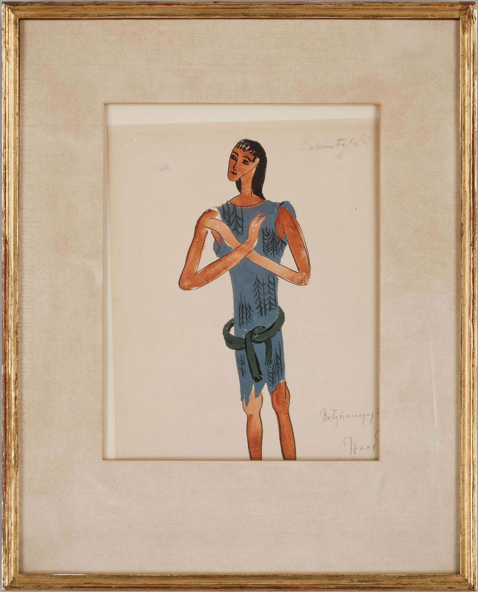 ISAAC GRÜNEWALD, akvarell, sign.