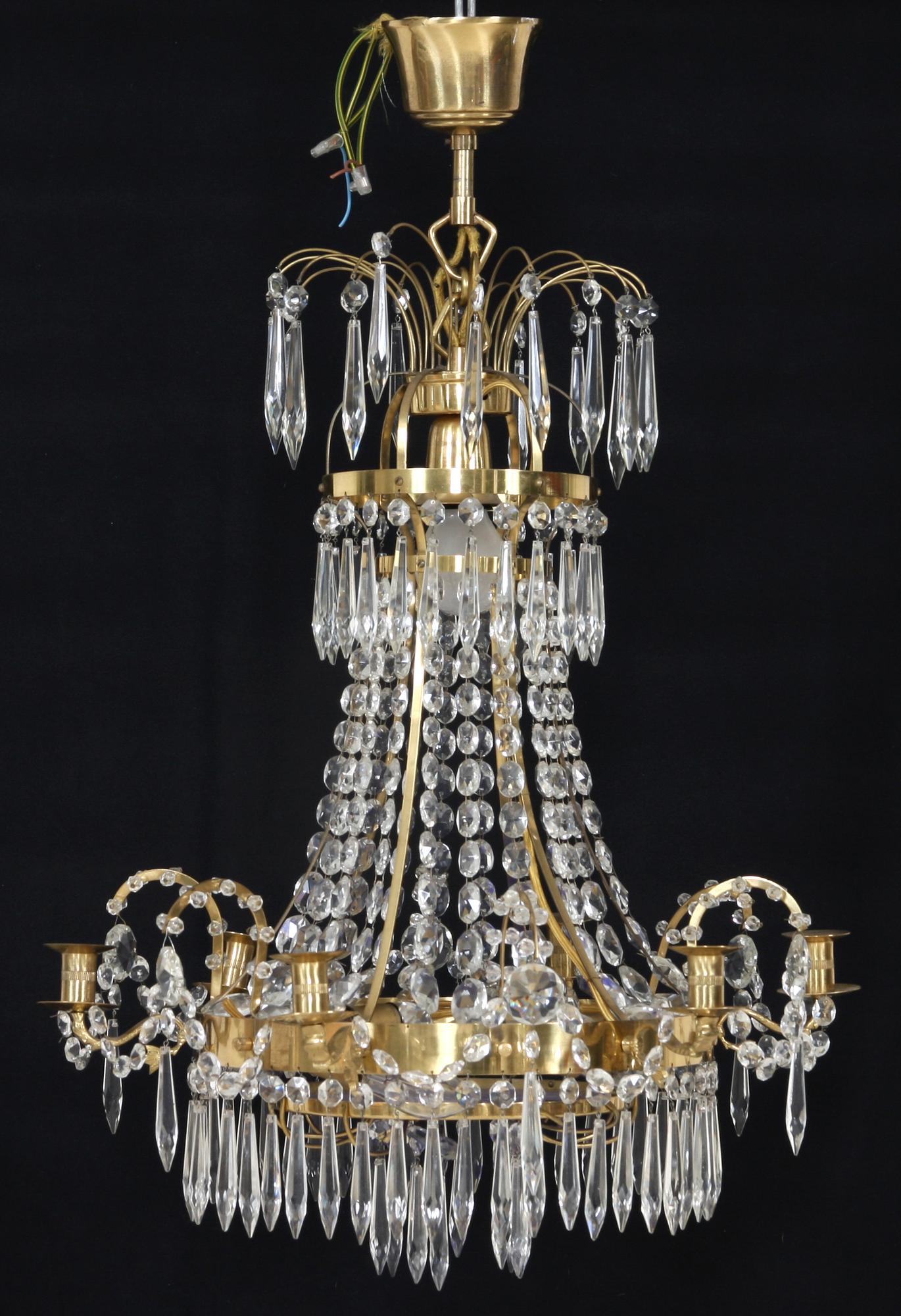 LJUSKRONA, gustaviansk stil, 1900-tal. H 75.