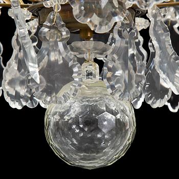 A Baroque style chandelier, second half of the 20th Century.