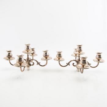 Candelabra arms a pair of silver probably by Hugo Gryn & Co Stockholm early 20th century.