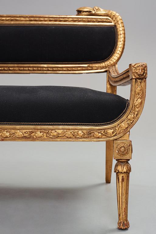 A Swedish sofa attributed to Johannes Andersson, (1763-1840), 1810/20's.