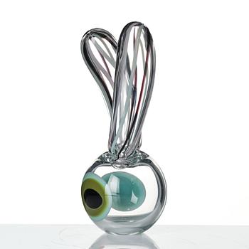 Frida Fjellman, skulptur/vas, ""Whats Up? Why Not"", Kosta Boda, lim. ed 100.