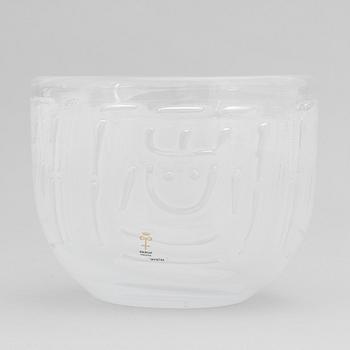 Bengt Edenfalk, a 'Thalatta' glass bowl, Skruf, signed.