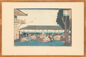 Utagawa Hiroshige I, färgträsnitt, Japan, först publiserat 1845.