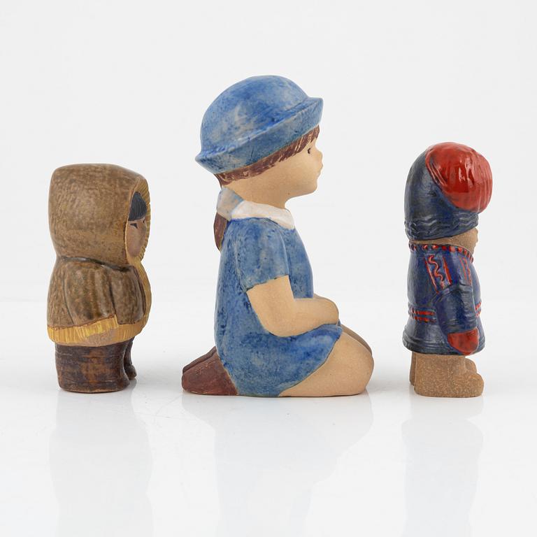 Lisa Larson, six stoneware figurines, Gustavsberg, Sweden.