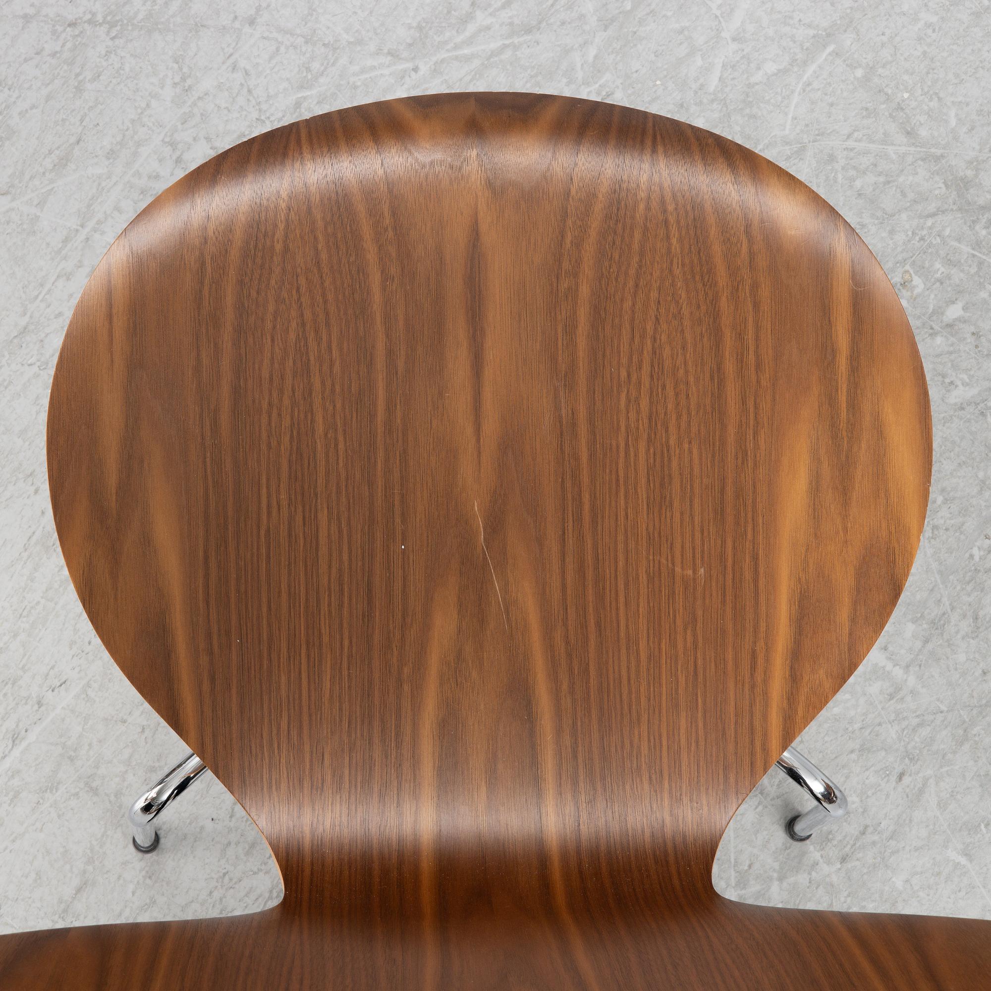 Arne Jacobsen, stolar, 6 st, "Sjuan", Fritz Hansen, Danmark,.