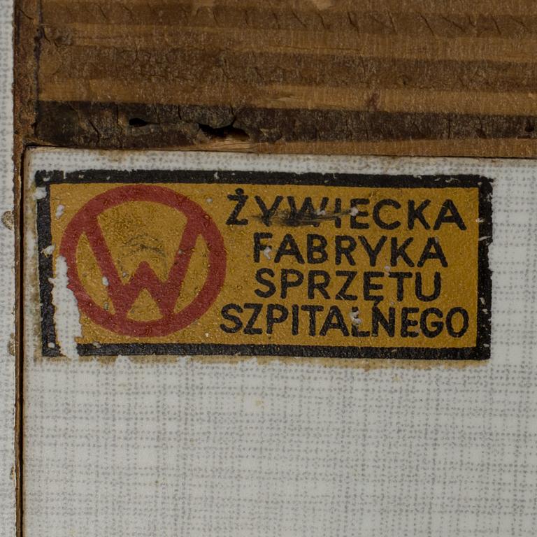 SKRIVBORD med fast monterad skrivbordslampa. Funkis-stil, 1950-60-tal.