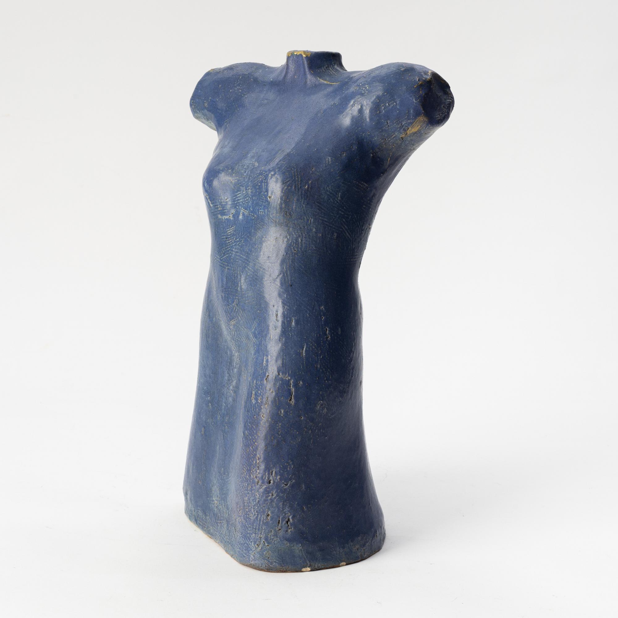 Kjell Janson, a stoneware sculpture of a torso, signed.