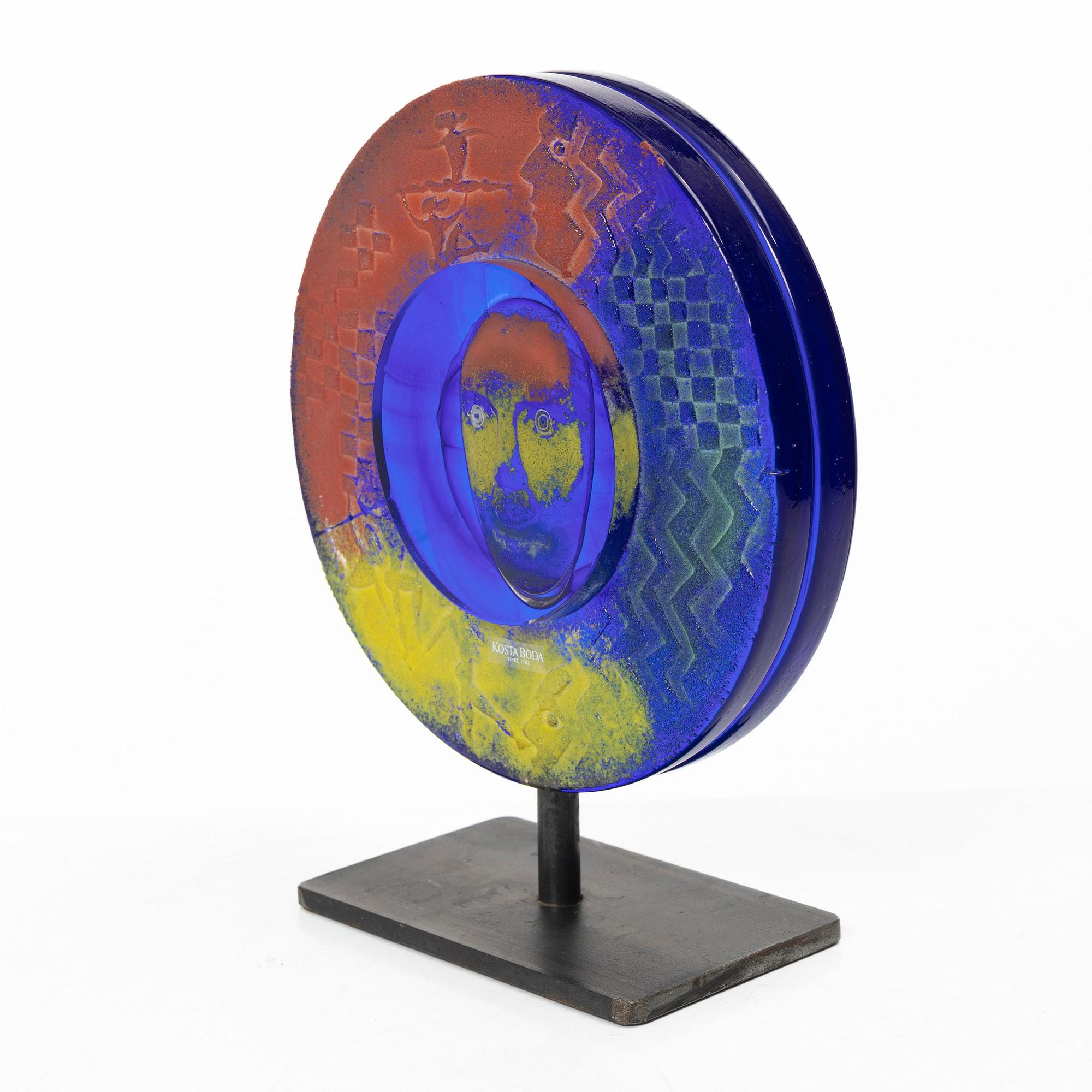 Kjell Engman, a glass sculpture, Kosta Boda, signed.