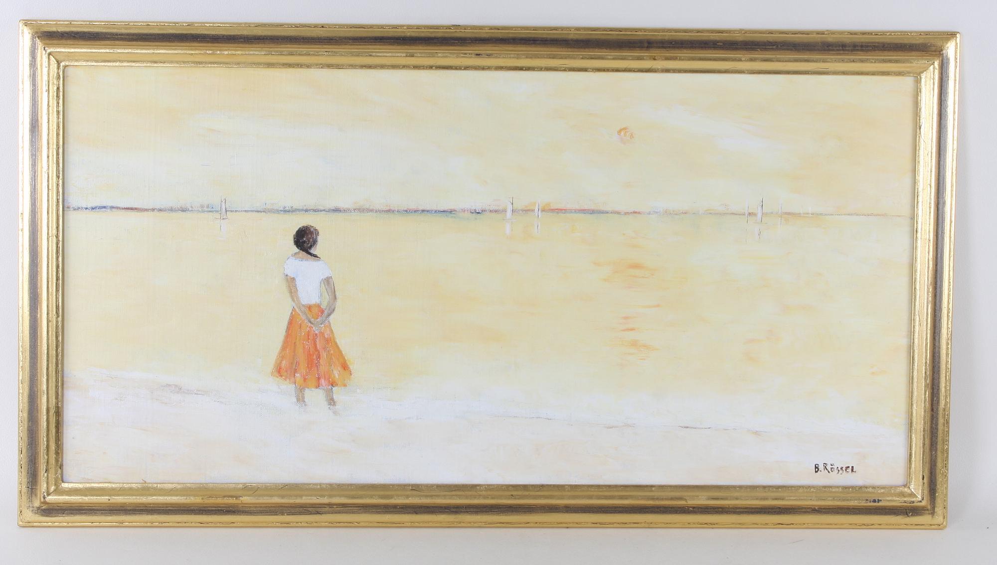 BODIL RÖSSEL, olja på duk, sign.
