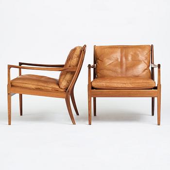 Ib Kofod-Larsen, a pair of palisander "Samsö" chairs, Olof Perssons Fåtöljindustri (OPE), Jönköping Sweden 1950-60's.