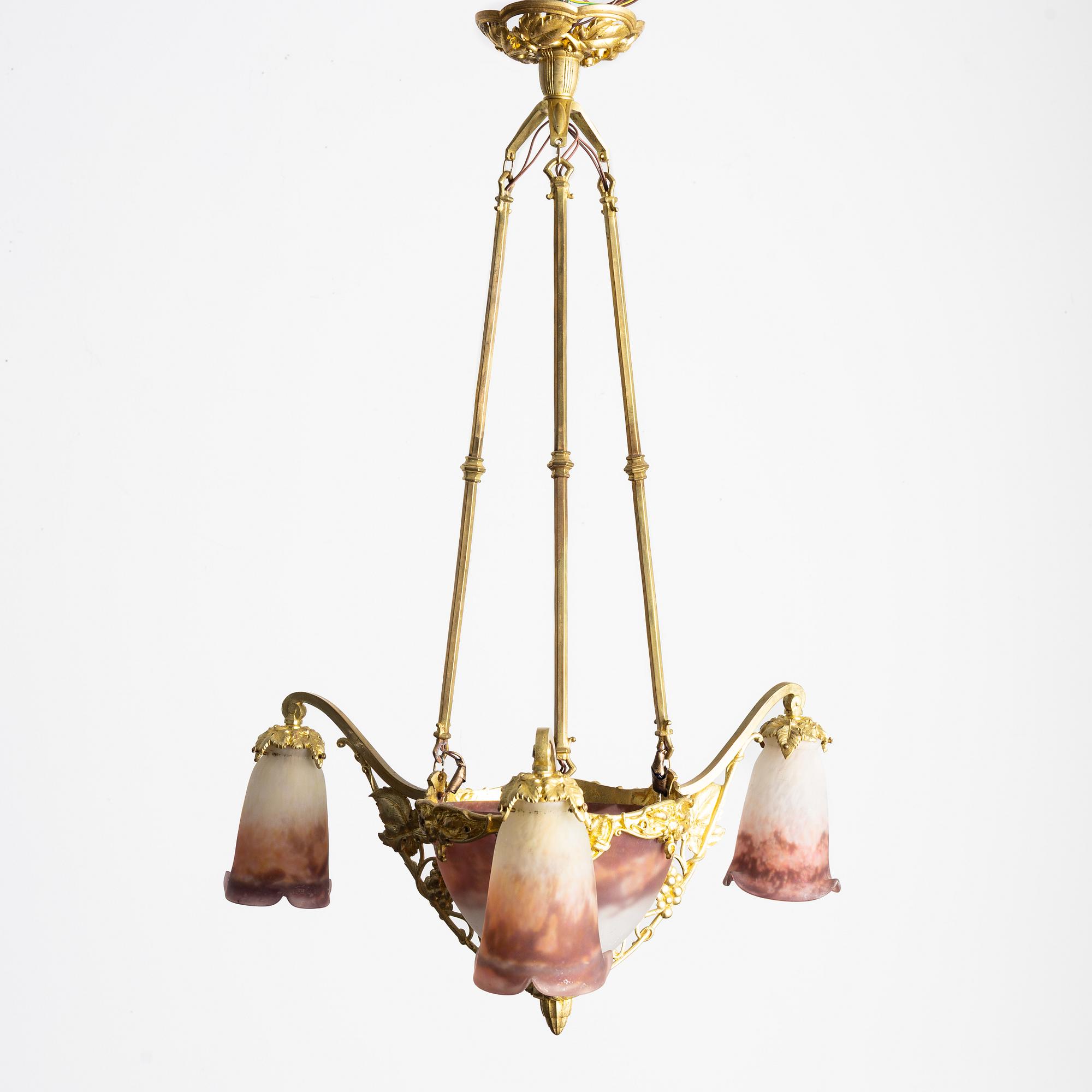 Ceiling lamp, Art Nouveau, early 20th century.
