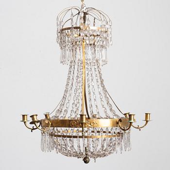 Ljuskrona, empire, 1800-talets första hälft.