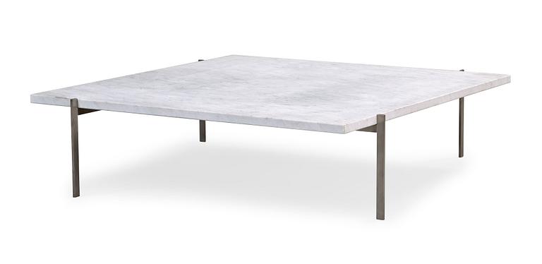 A Poul Kjaerholm 'PK-61A' marble top sofa table, Fritz Hansen, Denmark 2012.