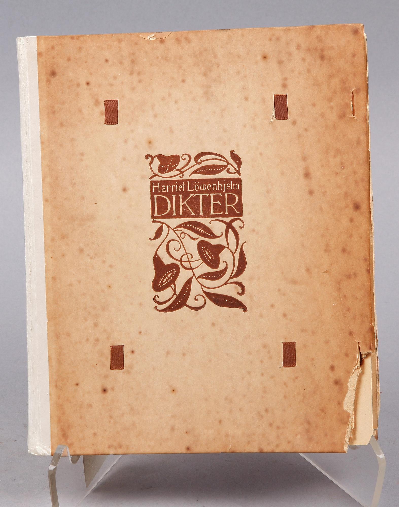 DIKTBOK, "Dikter", Harriet Löwenhjelm. 1919.