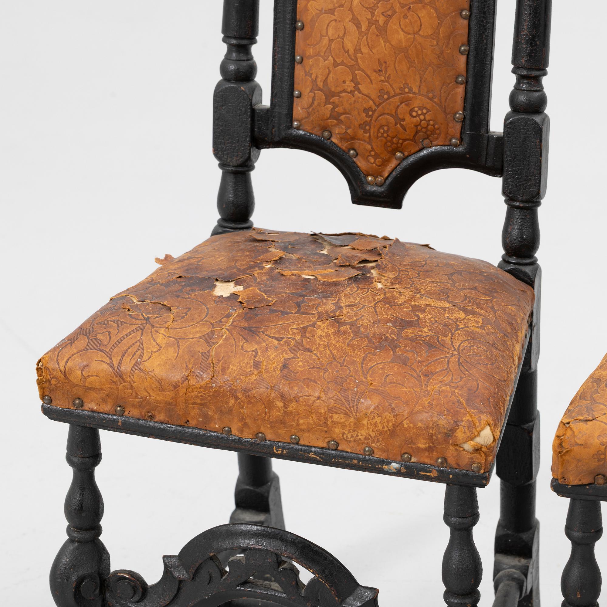 Chairs, 2+4, 18th and 19th centuries.