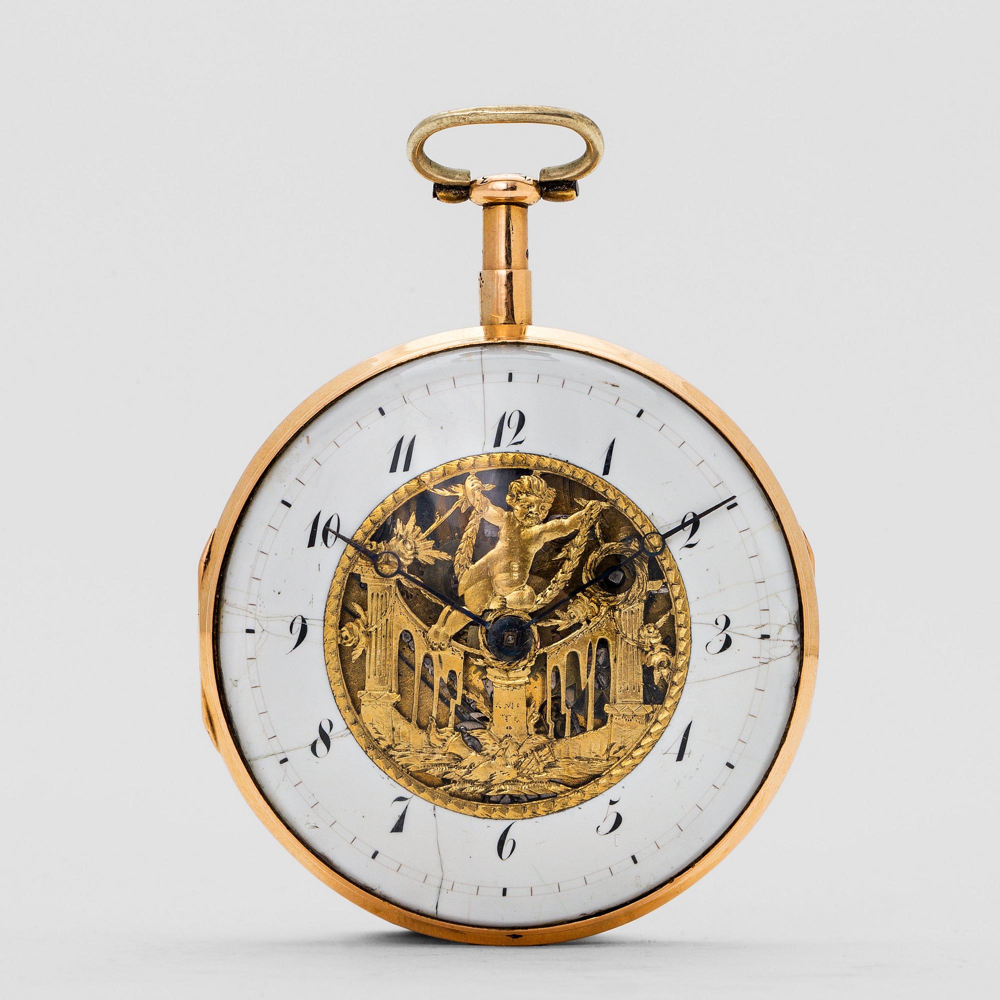 POCKETWATCH, 55 mm, repeter, skeleton watch.