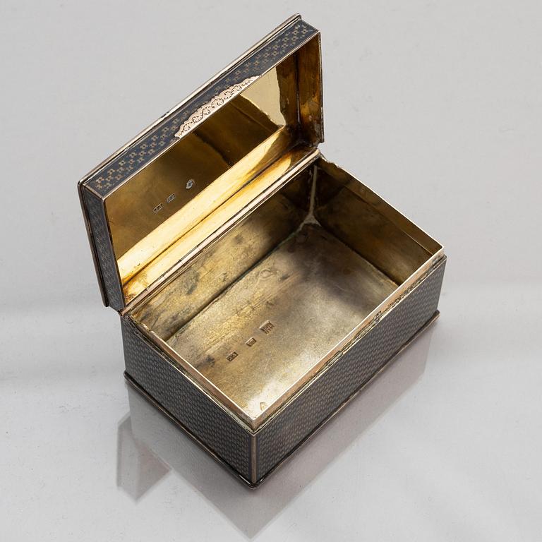 A Russian silver box, assay master Nicholai Bubrovin, Moscow 1831.