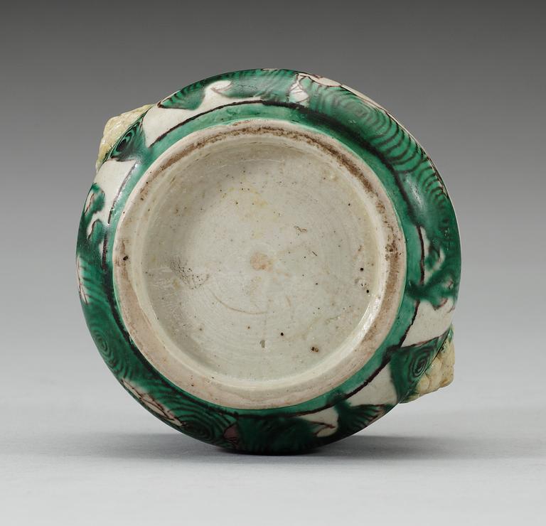 A Wucai censer, Qing dynasty, 17th Century.