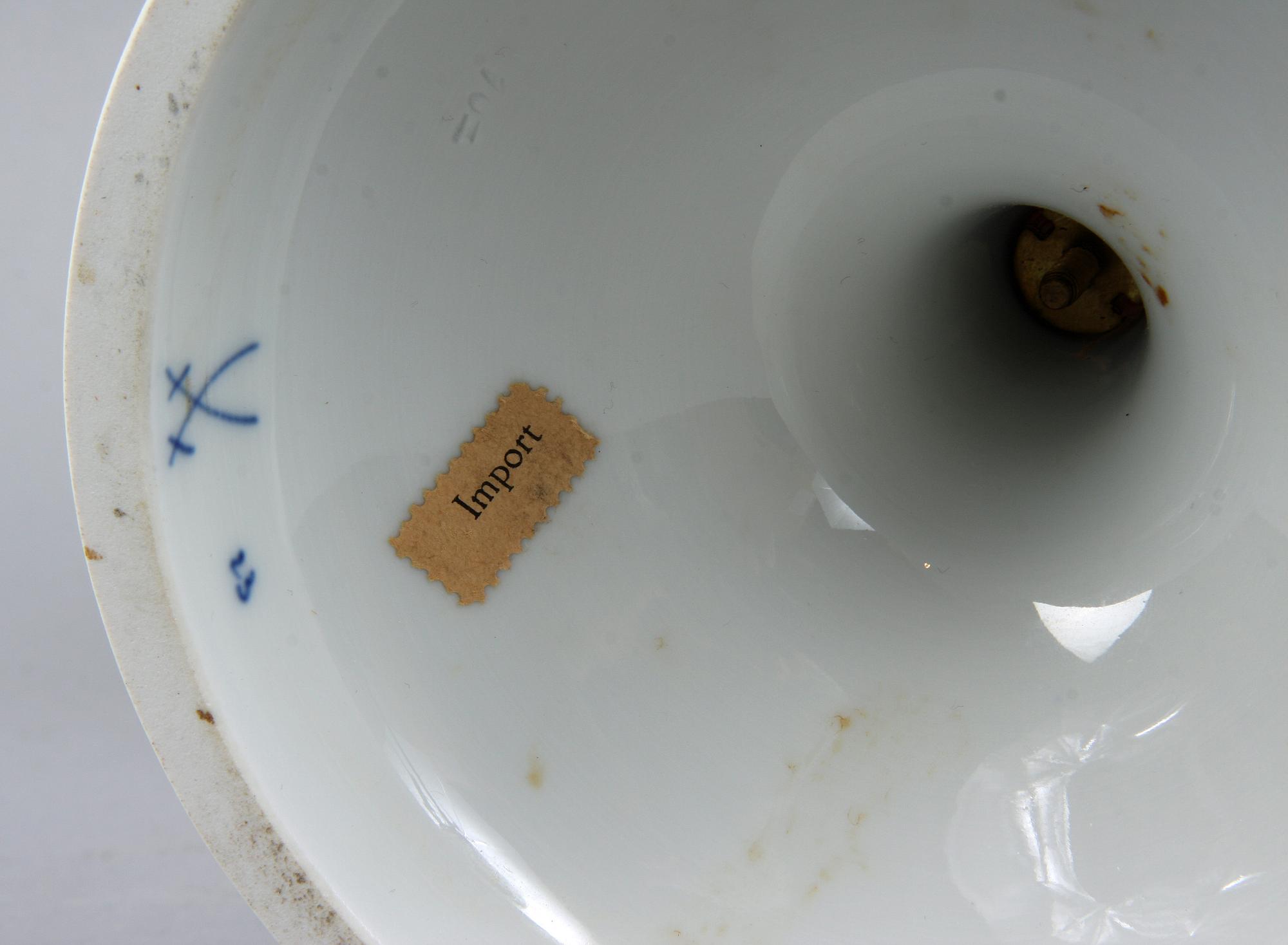 UPPSATSSKÅL, porslin, Meissen.