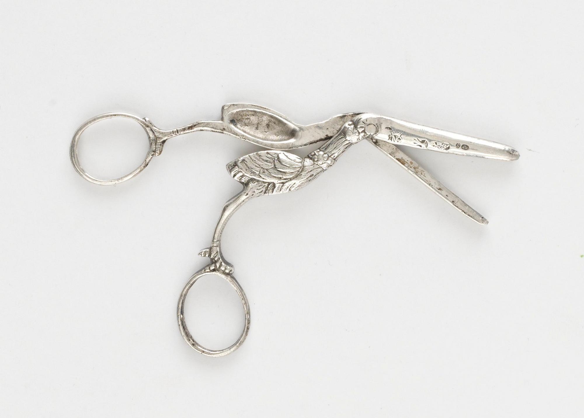 BLÖJSAX, silver. Icke identif utl stmplr, sv importsmpl efter 1912, möjl 1700-tal.