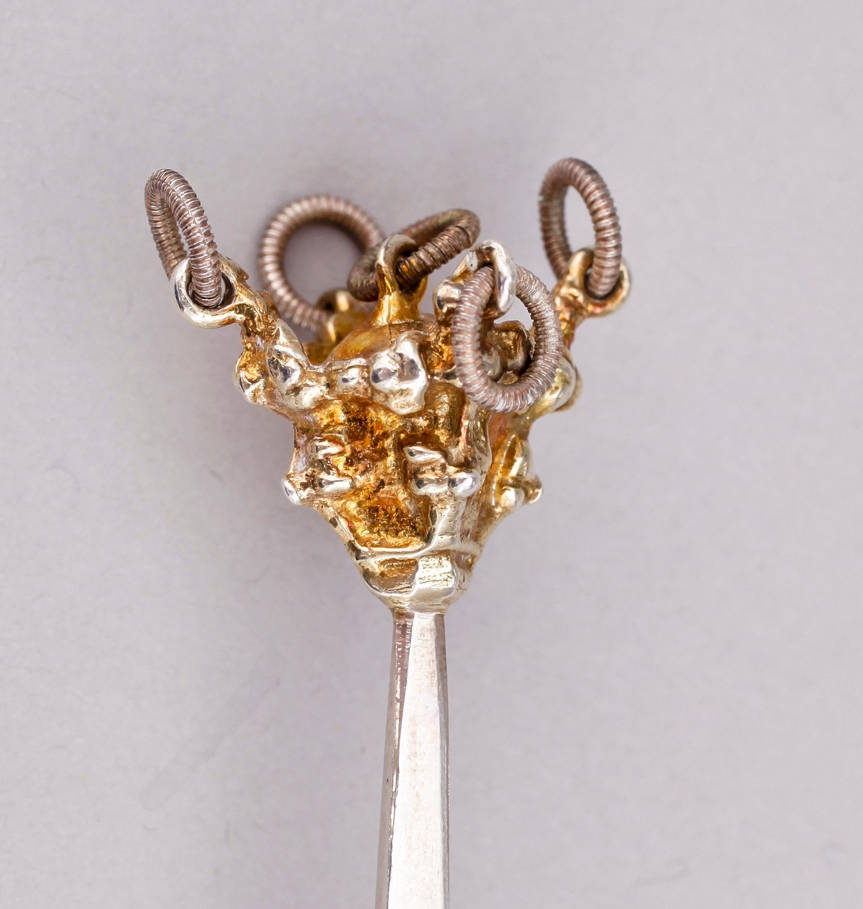 BRÄNNVINSSKÅL samt SKED, silver, Öbergs Guldsmedsaffär i Hudiksvall, 1978. Tot vikt ca 618 g.