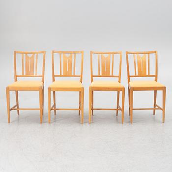Carl Malmsten, four 'Ulfåsa' chairs, Bodafors, 1964.