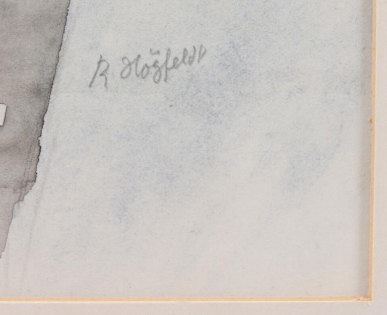 ROBERT HÖGFELDT, akvarell, sign.