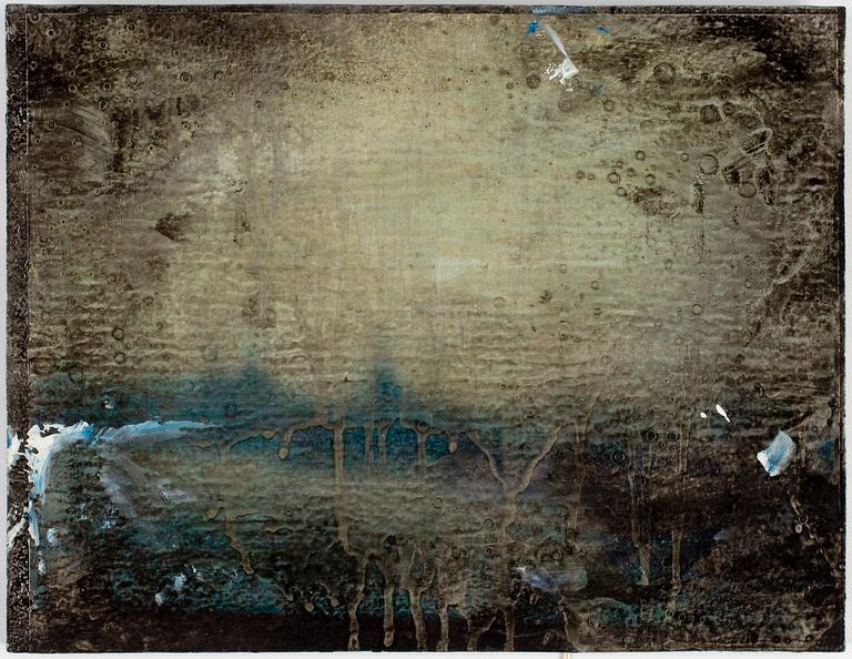 MAX MIKAEL BOOK, mixed media on panel, signed, numbered 1/25 and dated 1997 on verso.