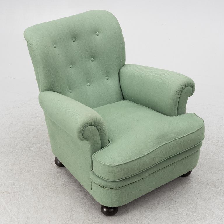 Josef Frank, a model 336 armchair, Firma Svenskt Tenn, Sweden.