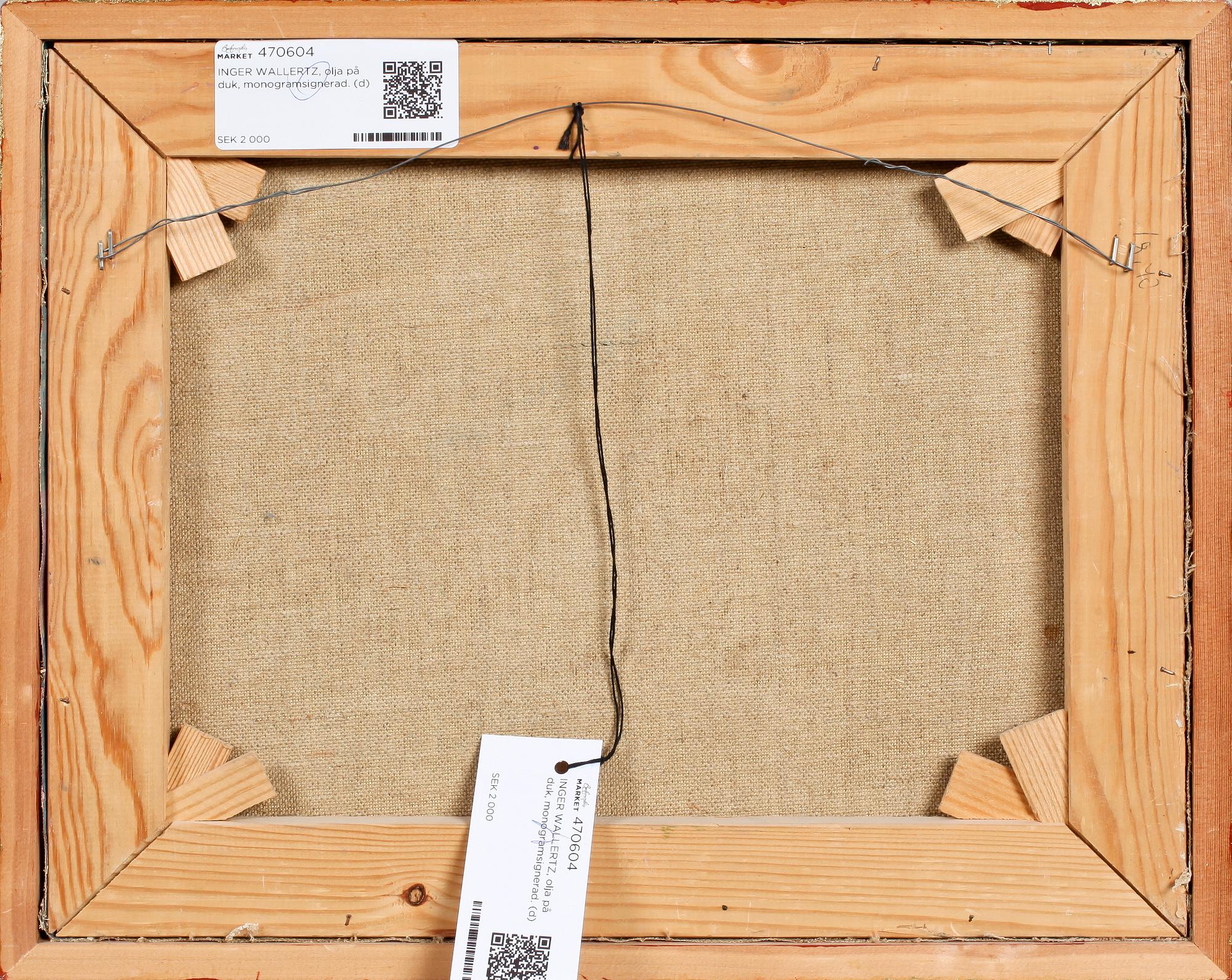 INGER WALLERTZ, olja på duk, monogramsignerad.