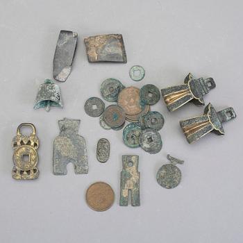 PARTI DIVERSE, 29 delar, metall. Kina.