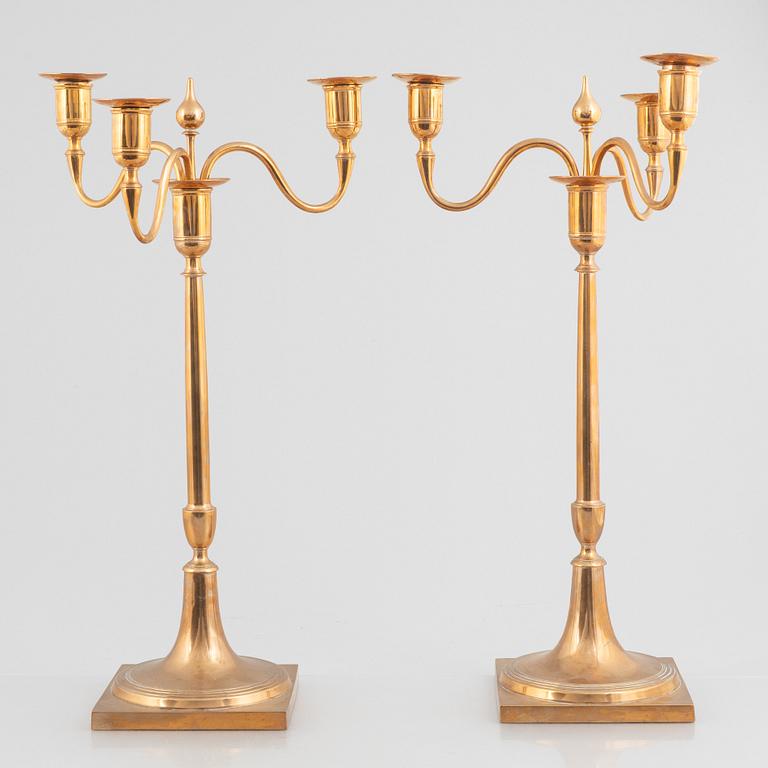 A pair of candelabra 20th century.
