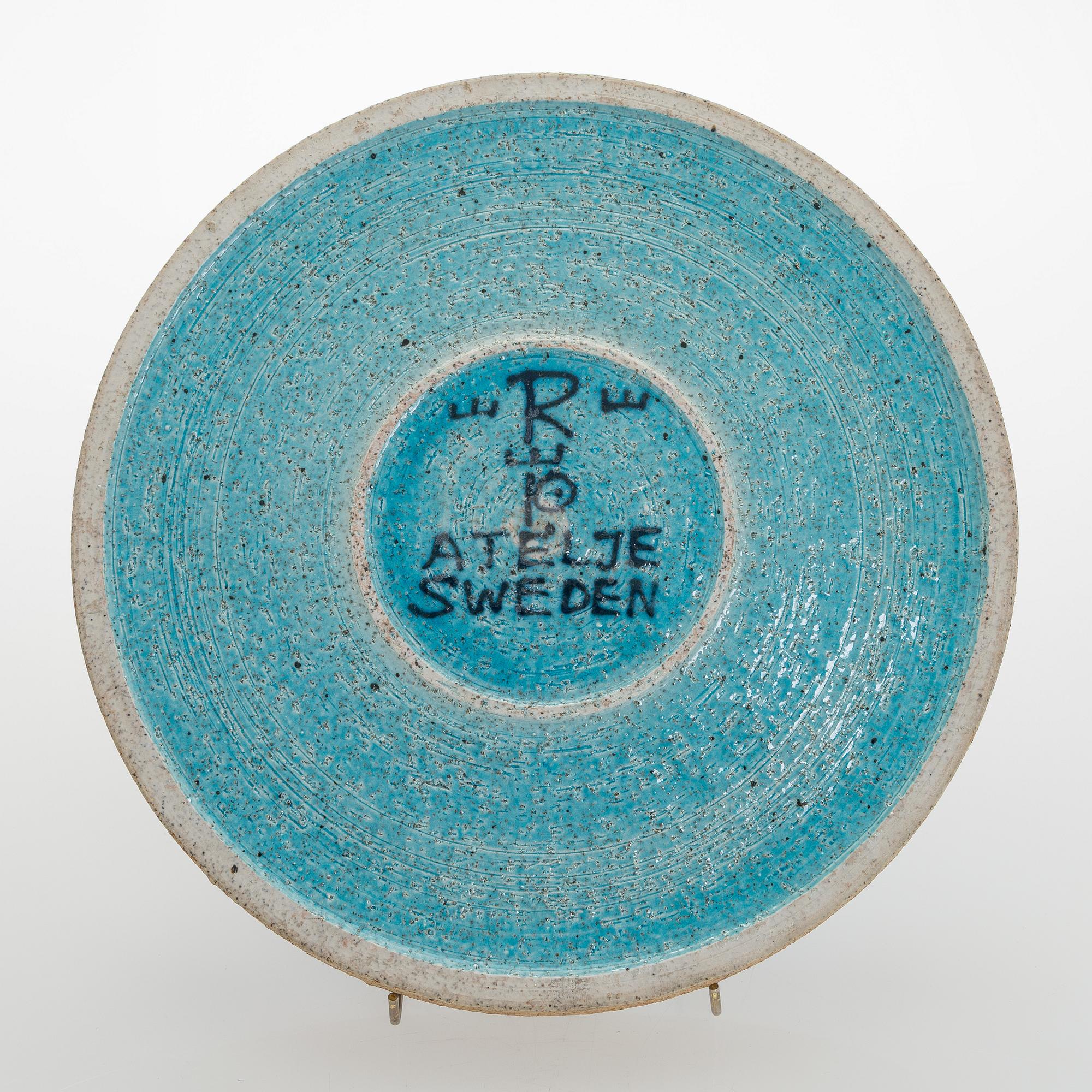 Inger Persson, a ceramic plate, Rörstrand Sweden.