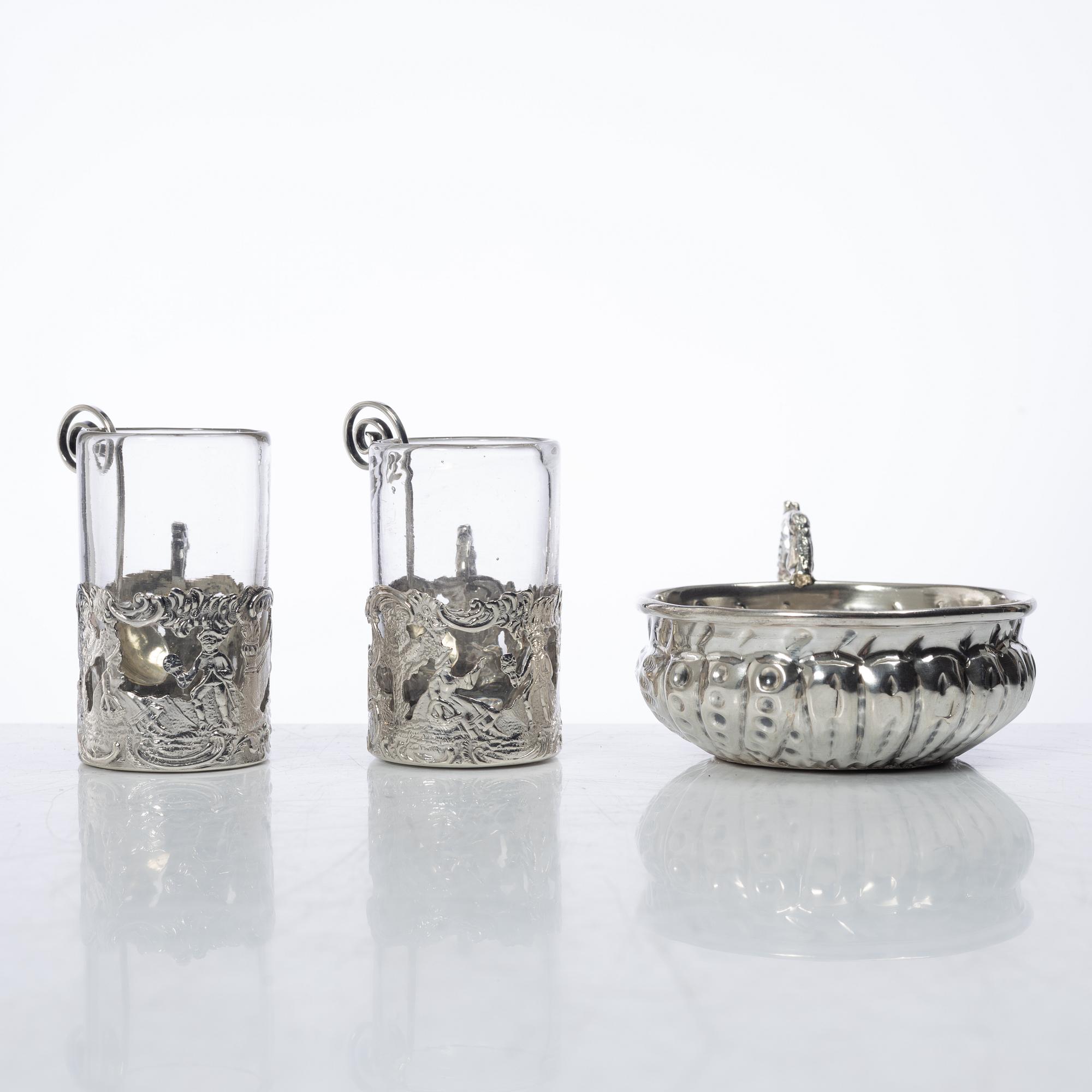 Silver, 11 pieces, including AJ Lignell, Sundsvall, active 1806-1824.