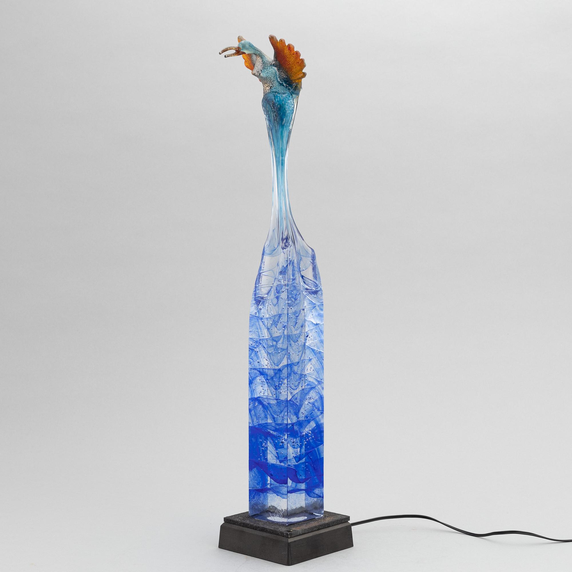 Kjell Engman, a unique glass sculpture, Kosta Boda, Sweden.