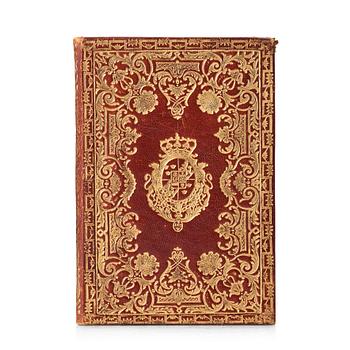 107. A presentation bookbinding for king Gustavus III 1784 from his Italian and French trip.