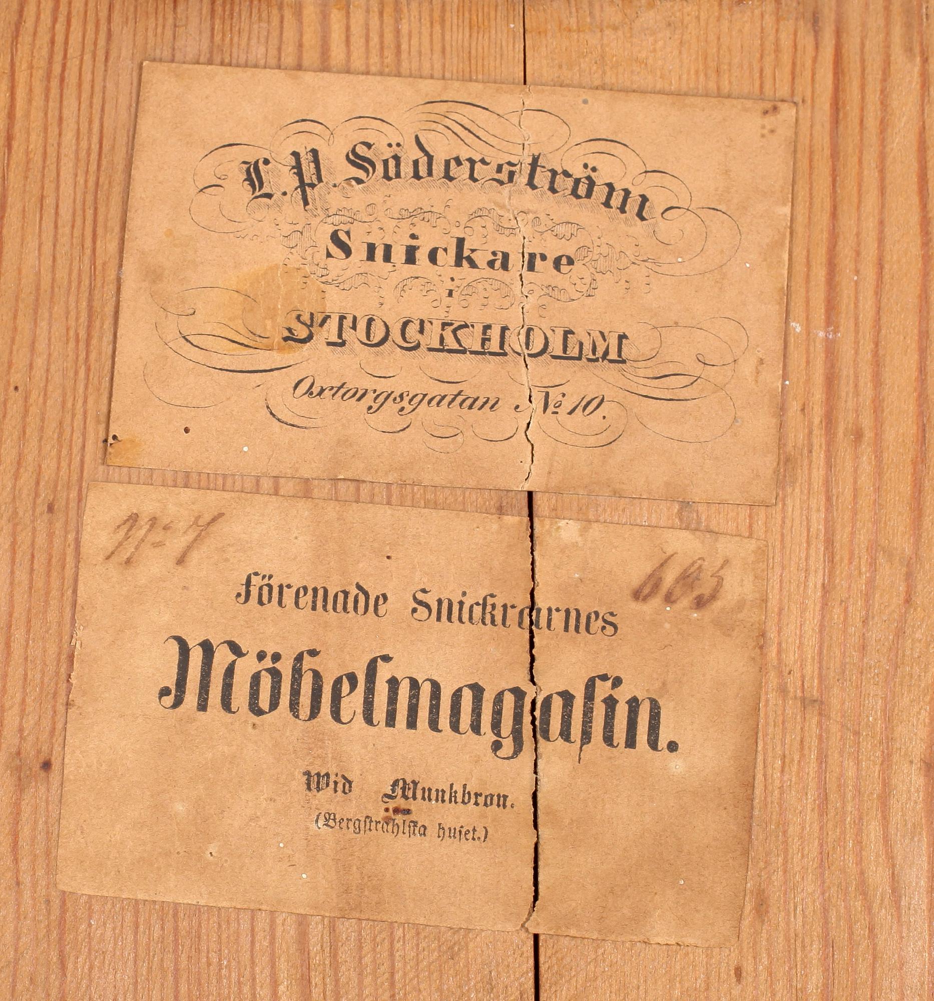 SALONGSBORD, nyrokoko, L P Söderström, Stockholm, (1831-67).