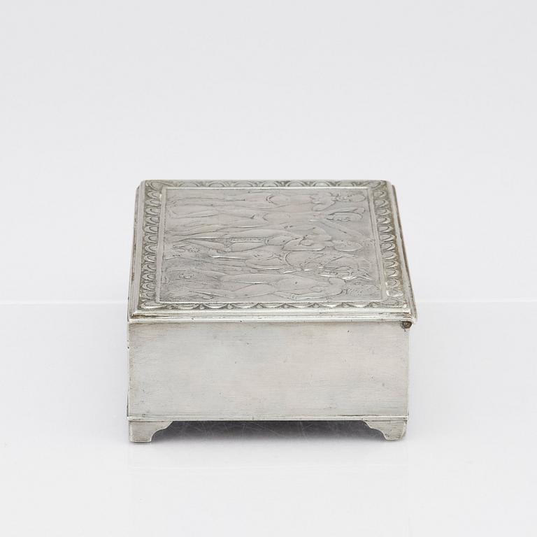 Nils Fougstedt, a pewter box, Stockholm 1928, model 616.