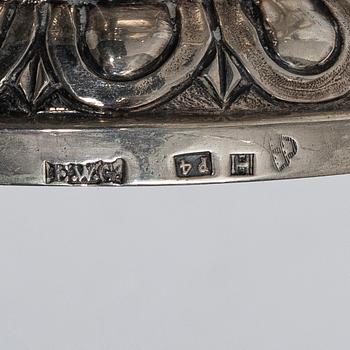 A set of silver, 5 pieces, 19th-20th century.