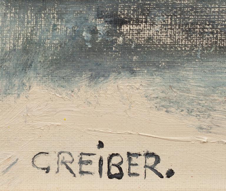 GUNNAR GREIBER, olja på duk, signerad.
