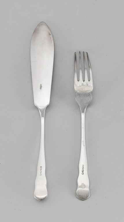FISKBESTICK, 24 st, pläter, England. 1900-talets första hälft.