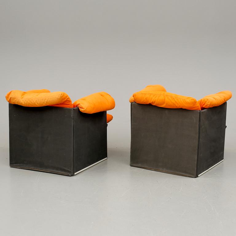 FÅTÖLJER, 4 stycken, troligen Danmark, 1970-tal.