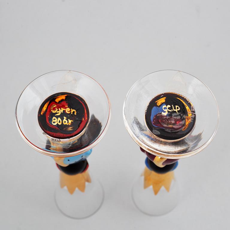 Gunnar Cyrén, djävulsglas, 2 st, "Nobel", 2011.