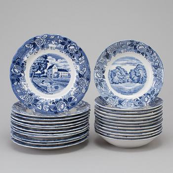 12 teacups and 12 dishes, "Skåne", Rörstrand, mid 20th century.